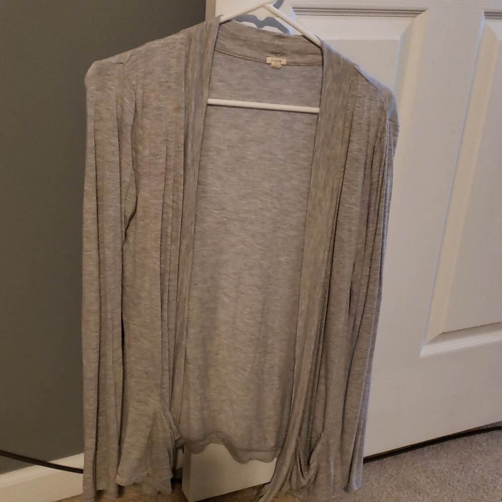 J Crew size small grey jersey cardigan